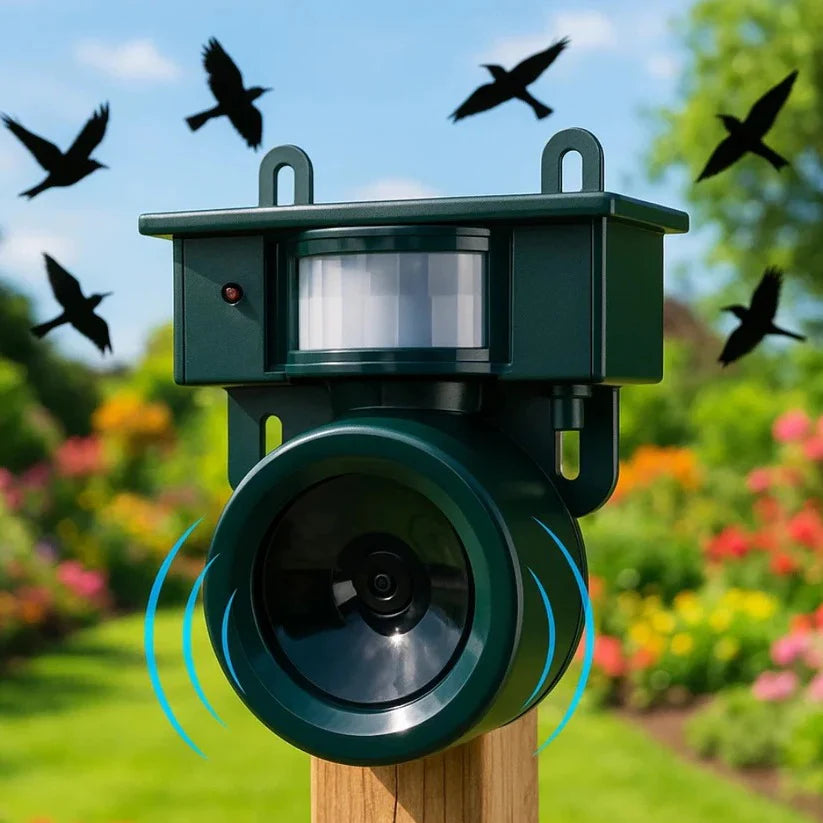 Motion Sensor Bird Deterrent for Crows: Ideal Pigeon Repeller with Sound Scarer product image