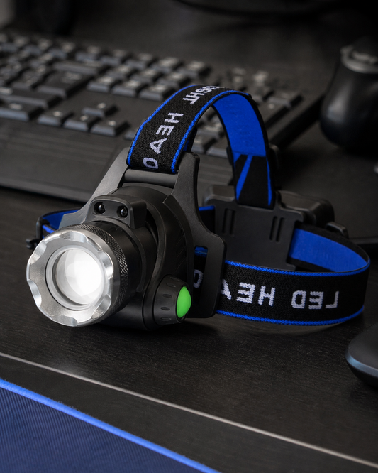 990000LM Rechargeable LED Headlamp in use