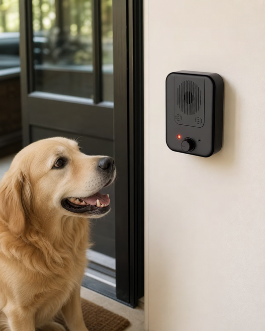 Automatic Dog Bark Stopper in use