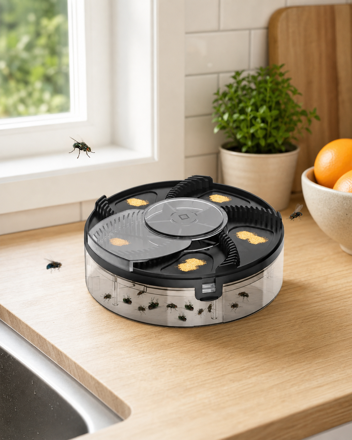 Automatic Fly Catcher in use