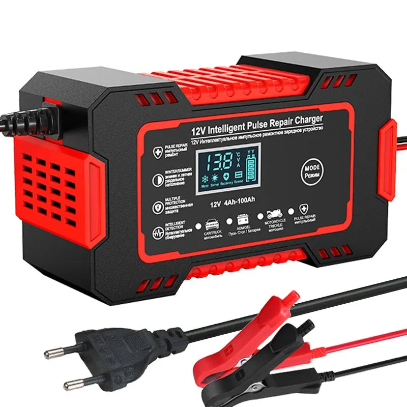 Car Battery Charger 12v 6a Pulse Repair LCD Display product image