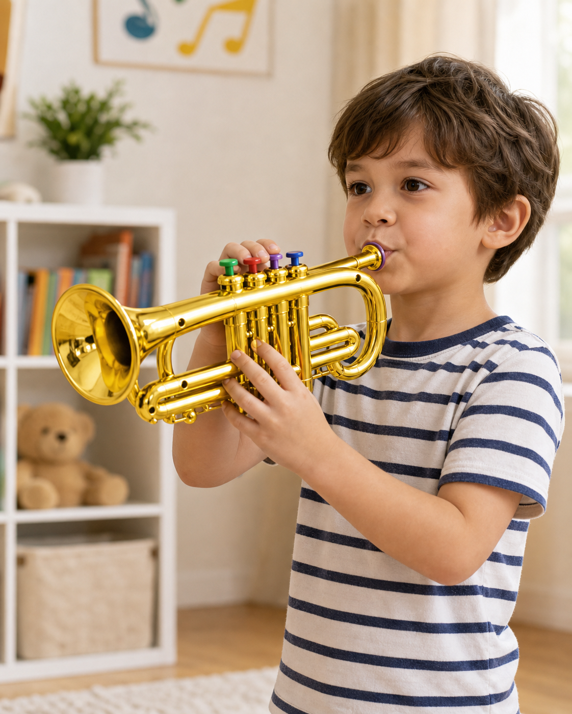 Children's trumpet in use