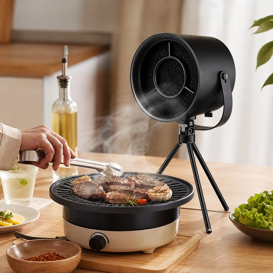 Desktop Range Hood - Portable Exhaust Fan in use