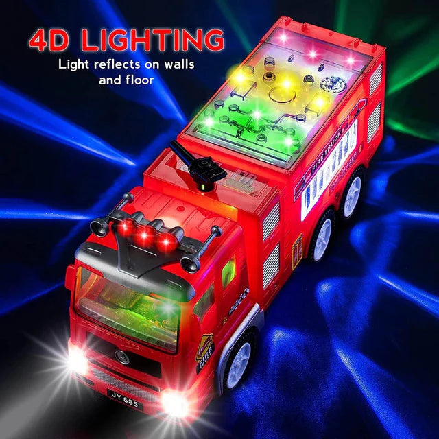 Electric Fire Engine Toy With Lights For Children product image