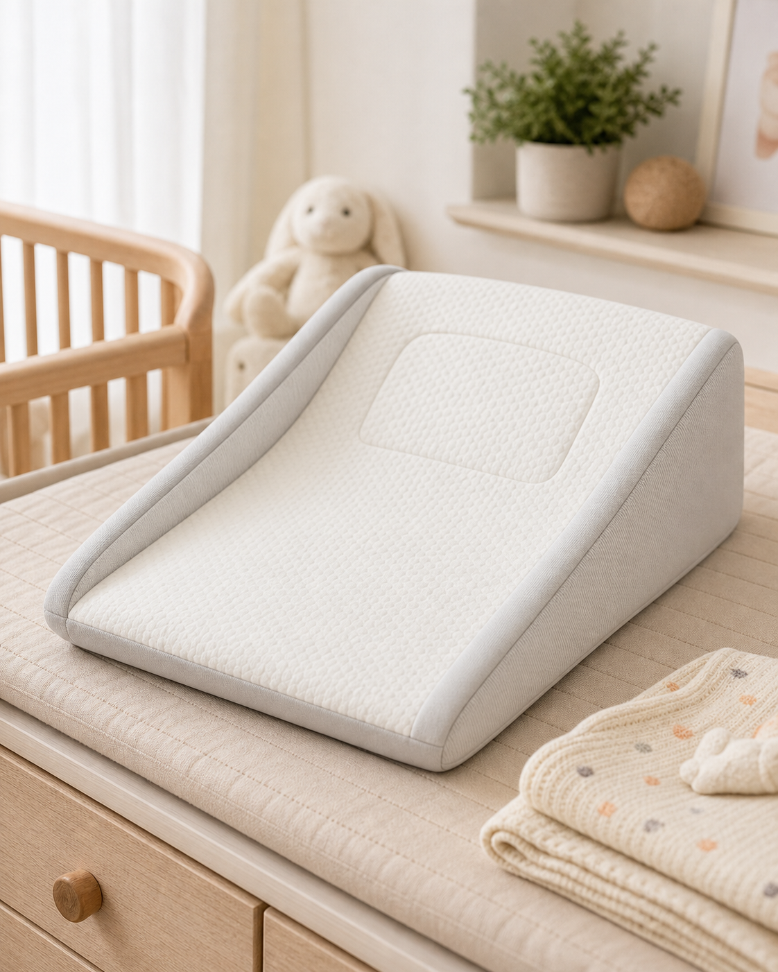Inclined Reflux Pillow Bed for Infants in use