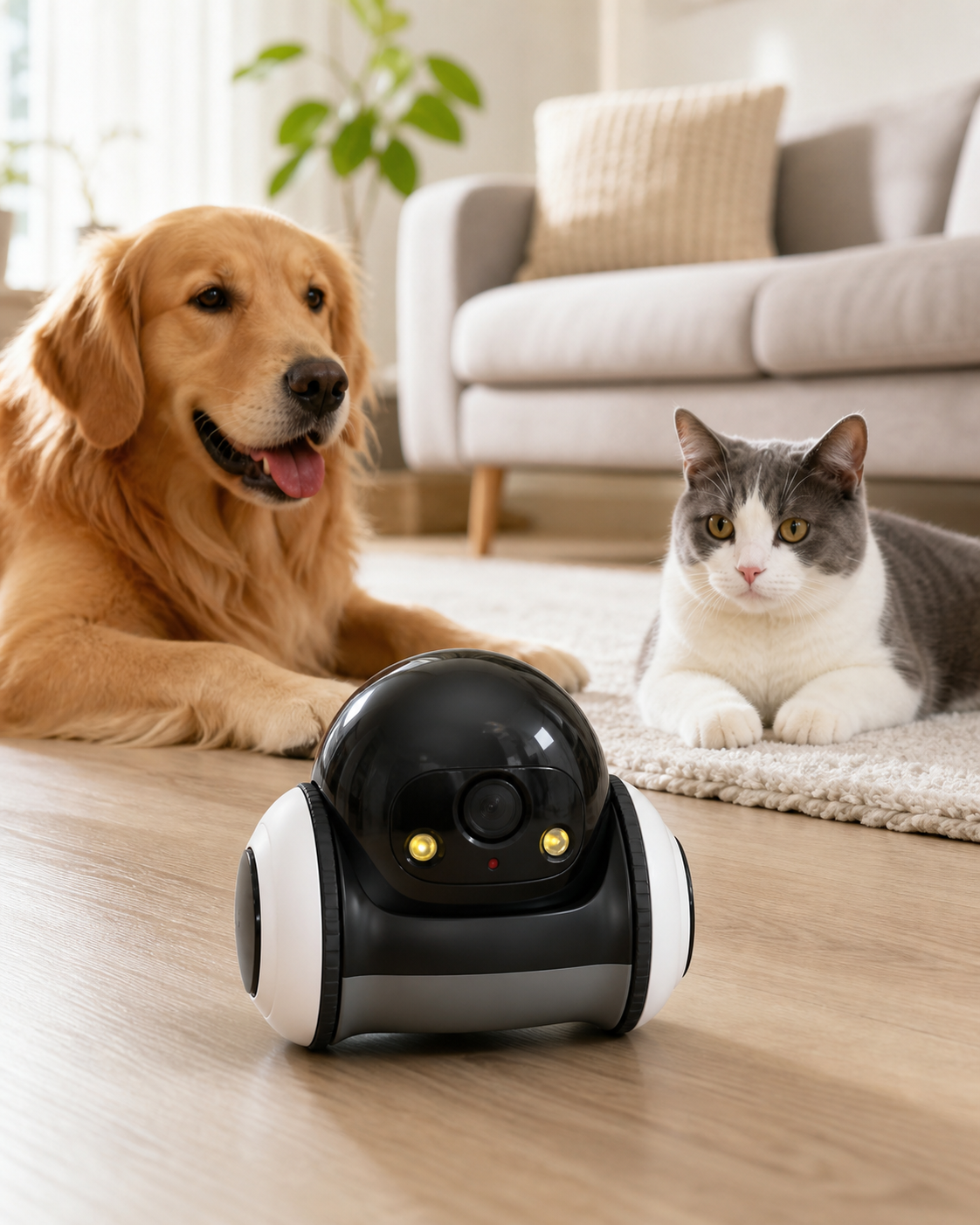 Indoor Pet Dog Cat Home Camera in use