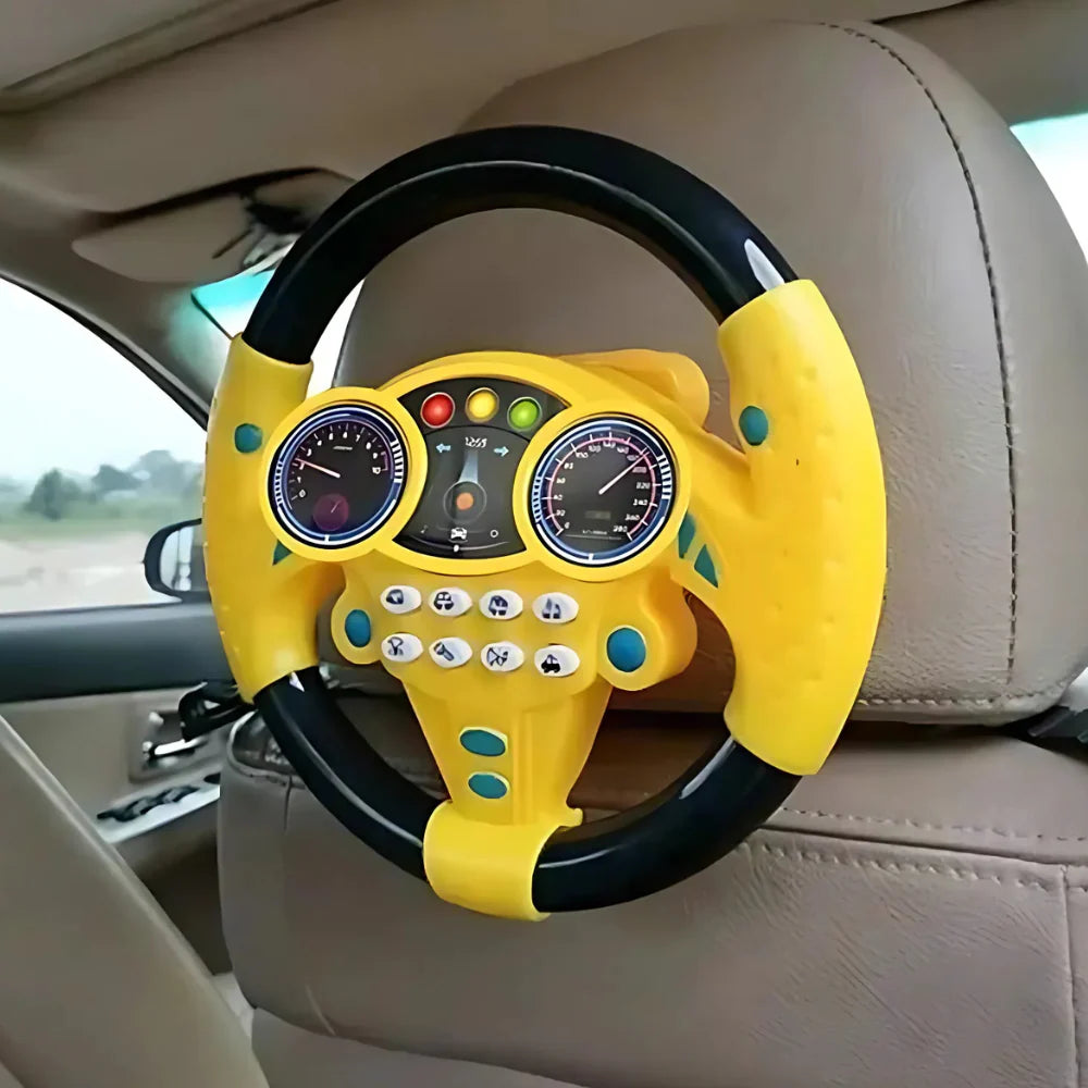 Kid's Electric Simulation Steering Wheel Suction Attachment product image