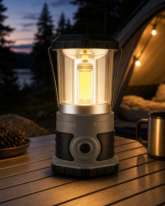 LED Camping Lantern in use