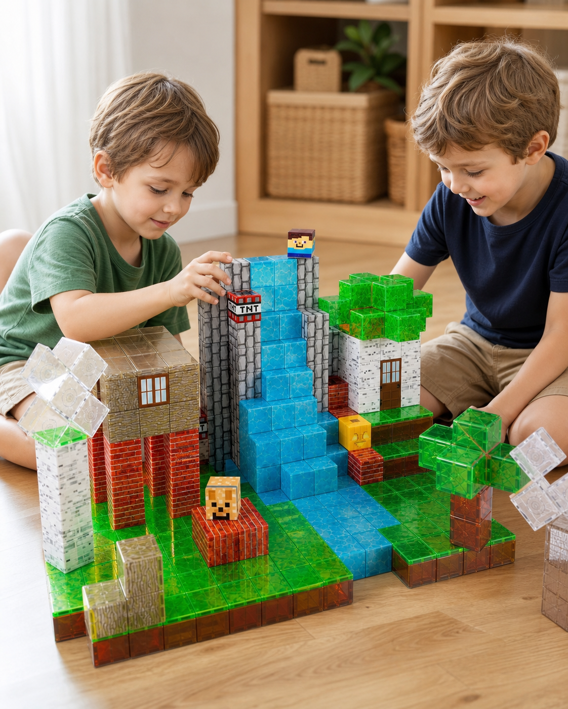 Magnetic Building Blocks | 100-Piece STEM Toy Set in use