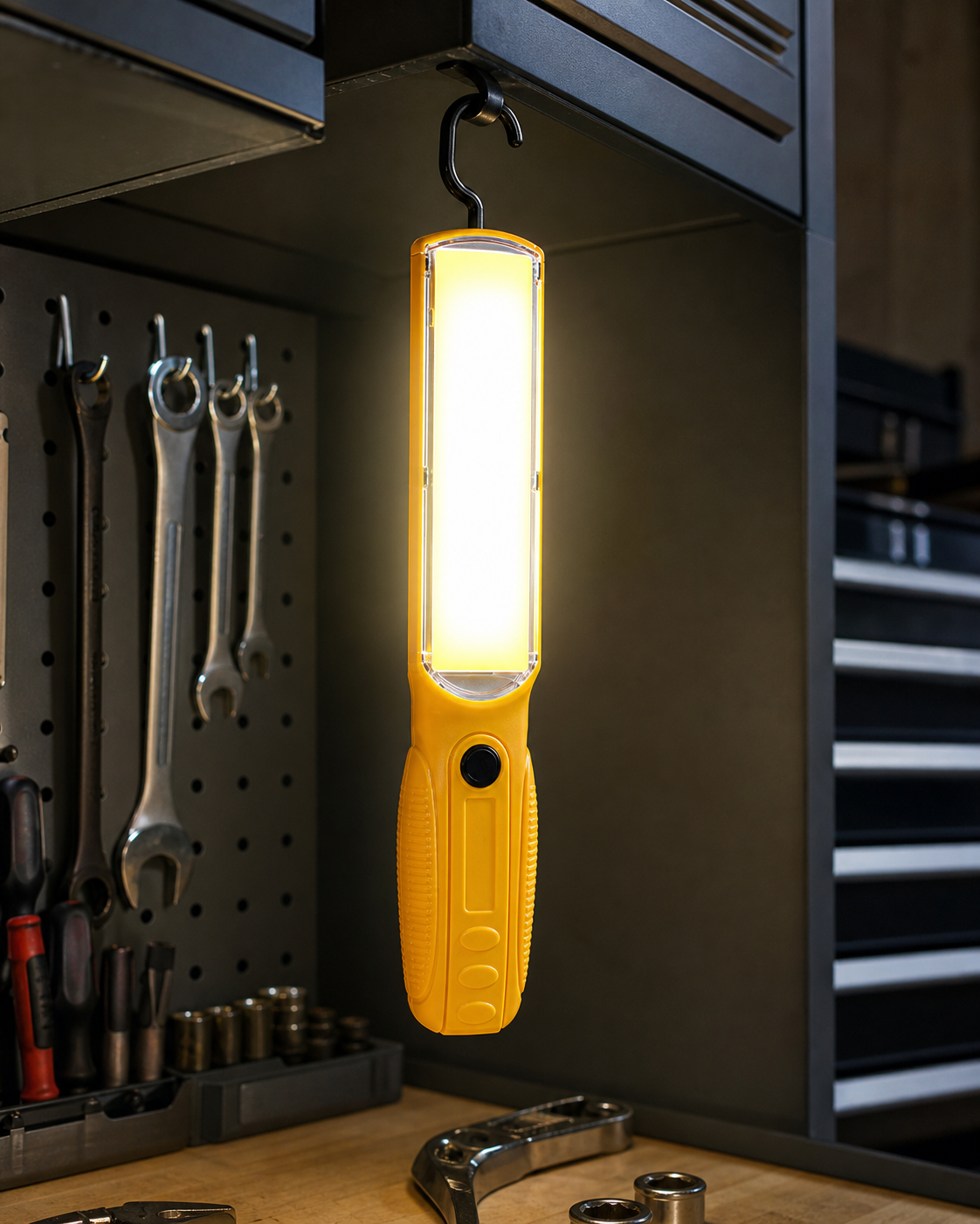 Magnetic LED Powerful USB Portable Work Light in use