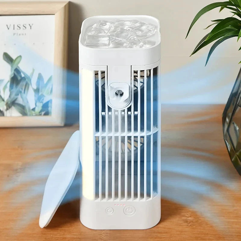 Mini Portable Air Conditioner Desk Fan with Spray Cooling product image
