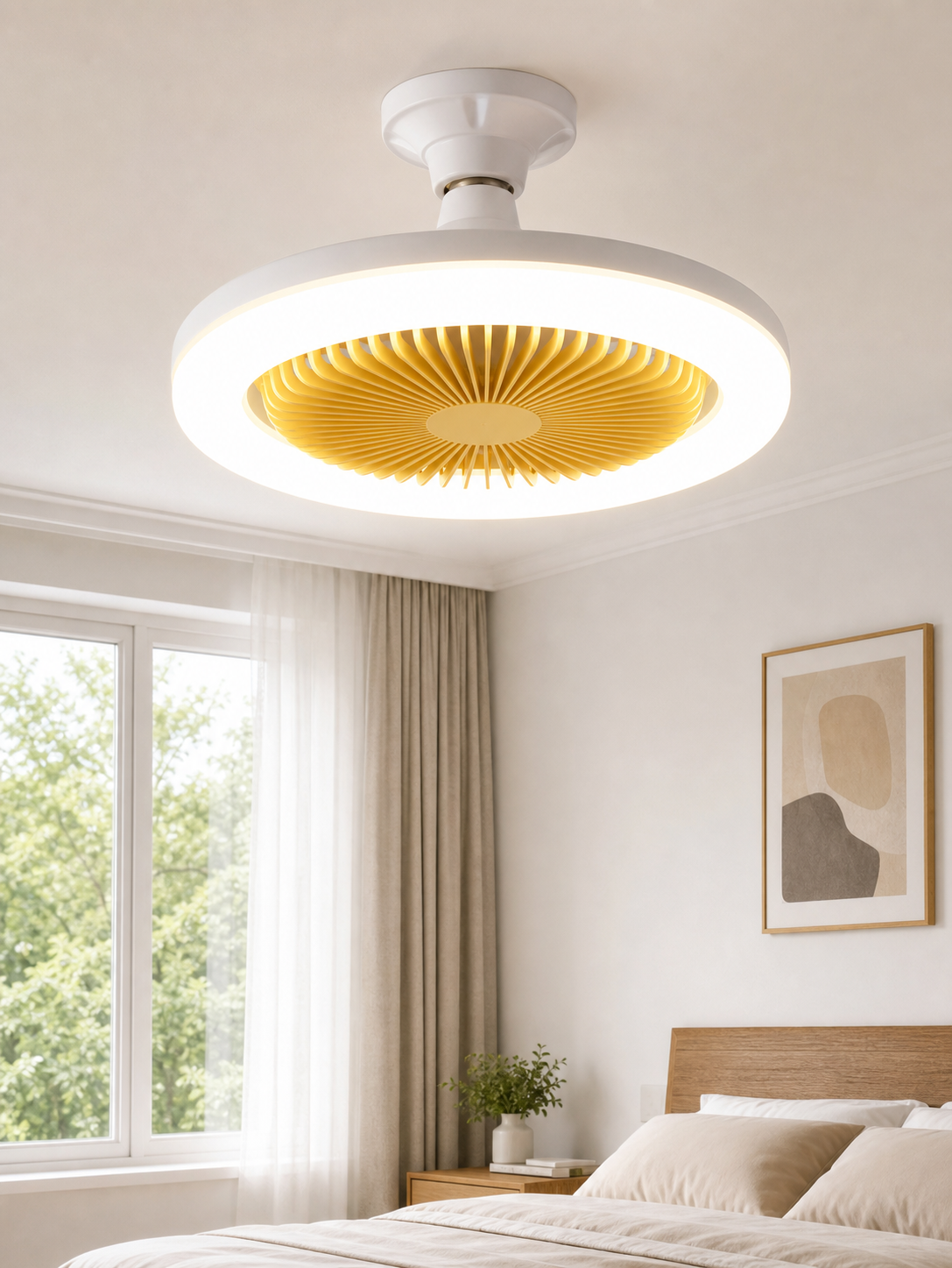 Modern LED Ceiling Fan in use