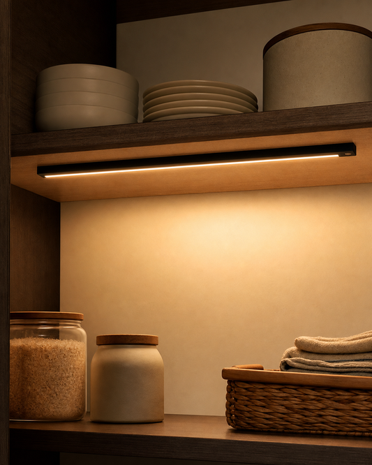 Motion Sensor Closet Cabinet Light in use