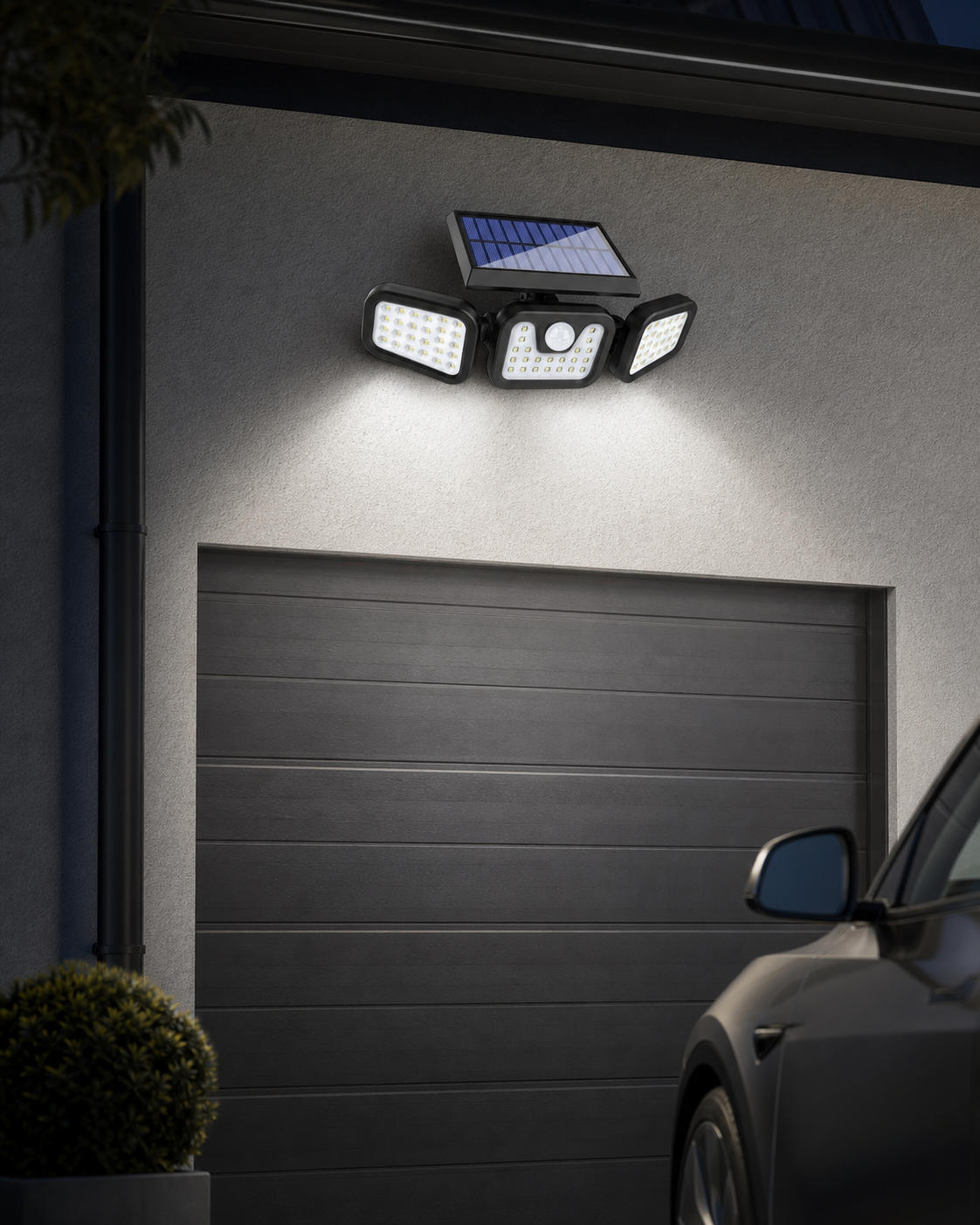 Motion Sensor Solar Light for Outdoor Use in use