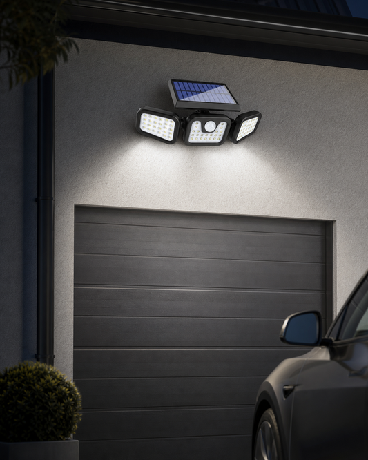 Motion Sensor Solar Light for Outdoor Use in use