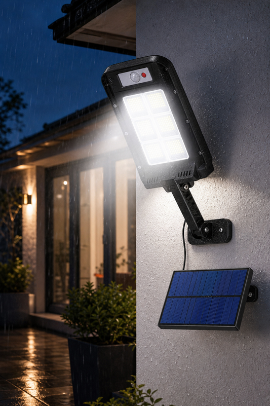 Outdoor Solar LED Lamp in use