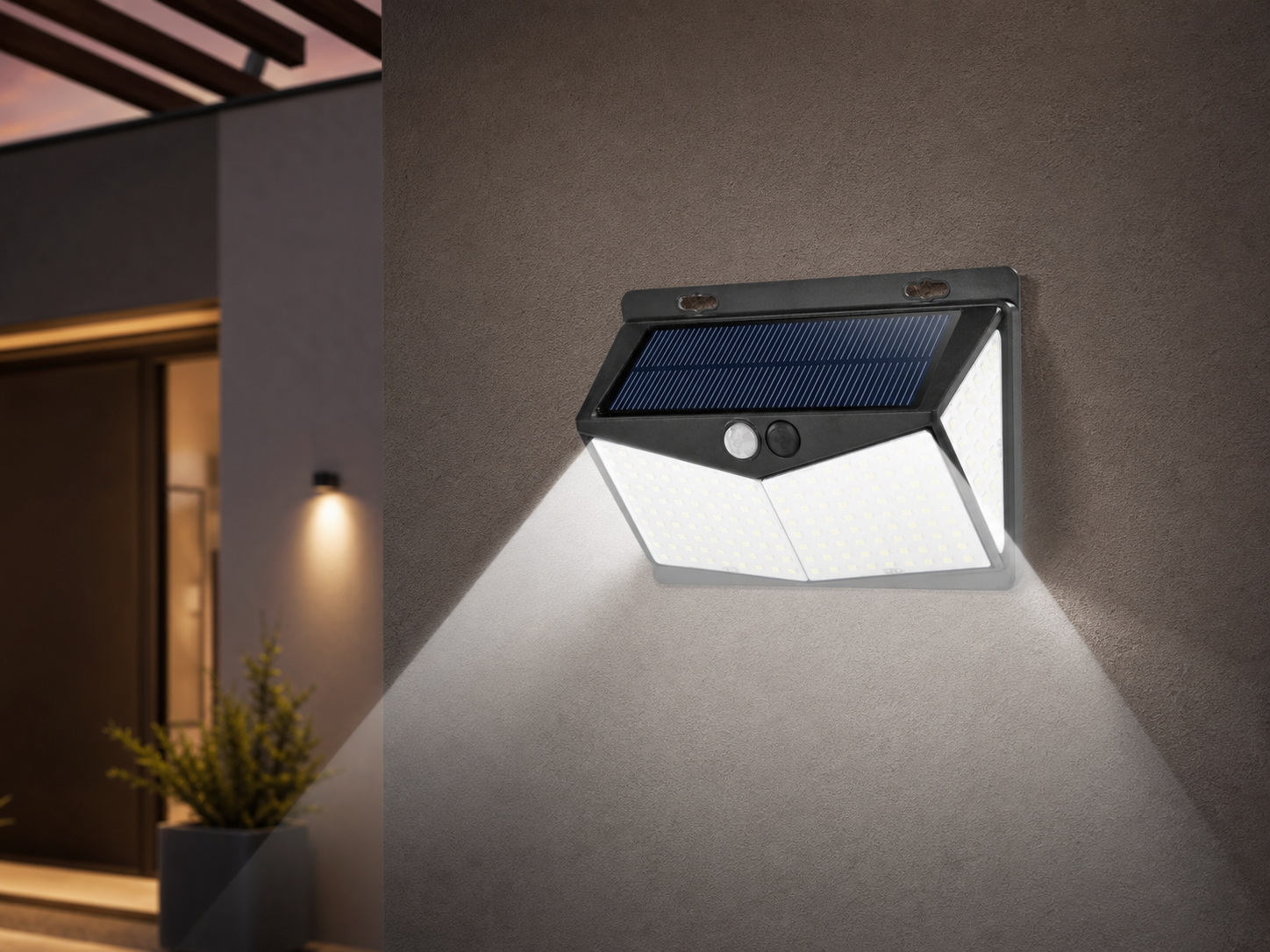 Outdoor Solar Light in use