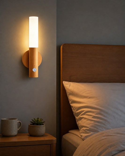 Plug in Motion Sensor Night Light for Bedroom in use