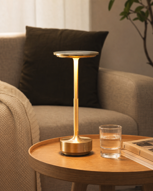 Portable Cordless Table Lamp - Adjustable light intensity in use