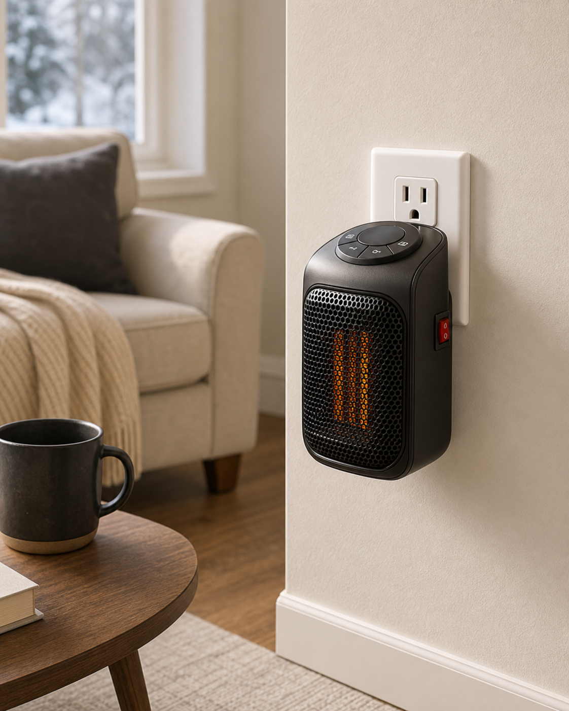 Portable Electric Plug In Home Indoor Room Space Heater 9000W in use