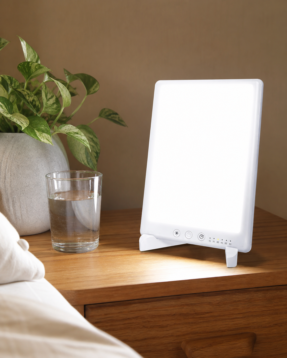 Powerful Compact Seasonal Sadness Bright Sun Therapy Lamp Light in use
