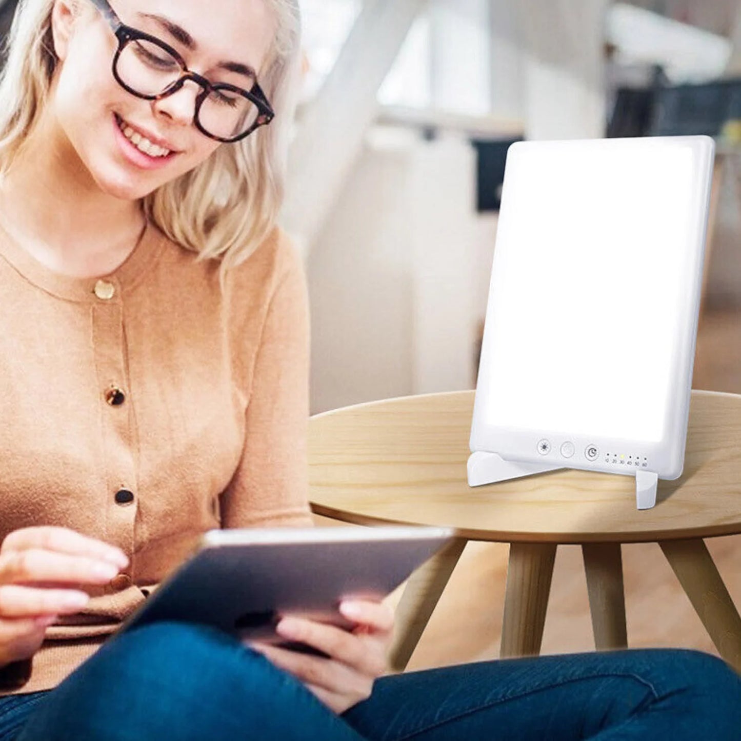 Powerful Compact Seasonal Sadness Bright Sun Therapy Lamp Light product image