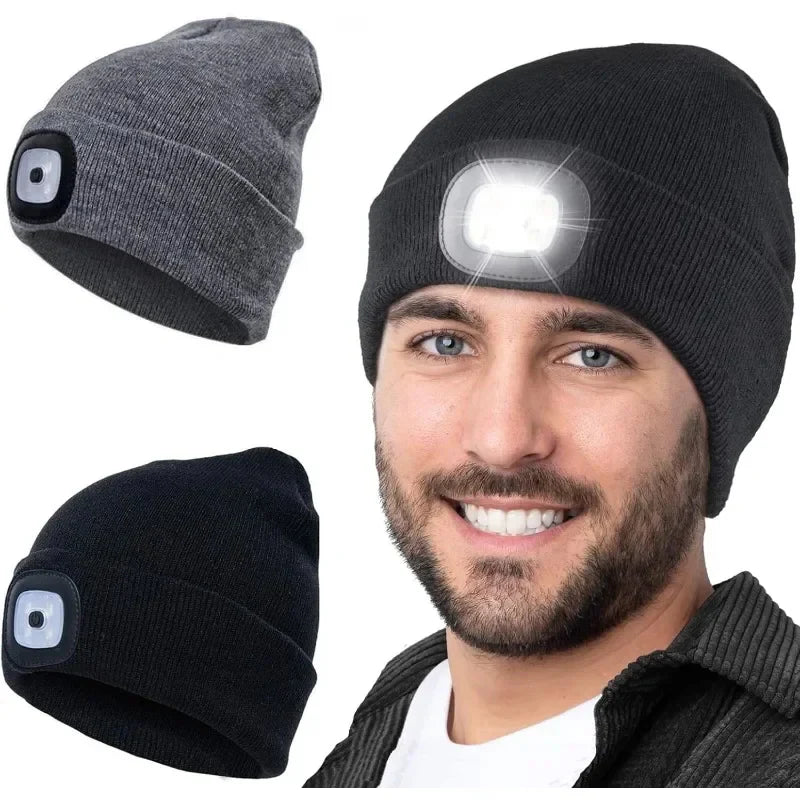 Rechargeable LED Beanie Hat for Winter product image