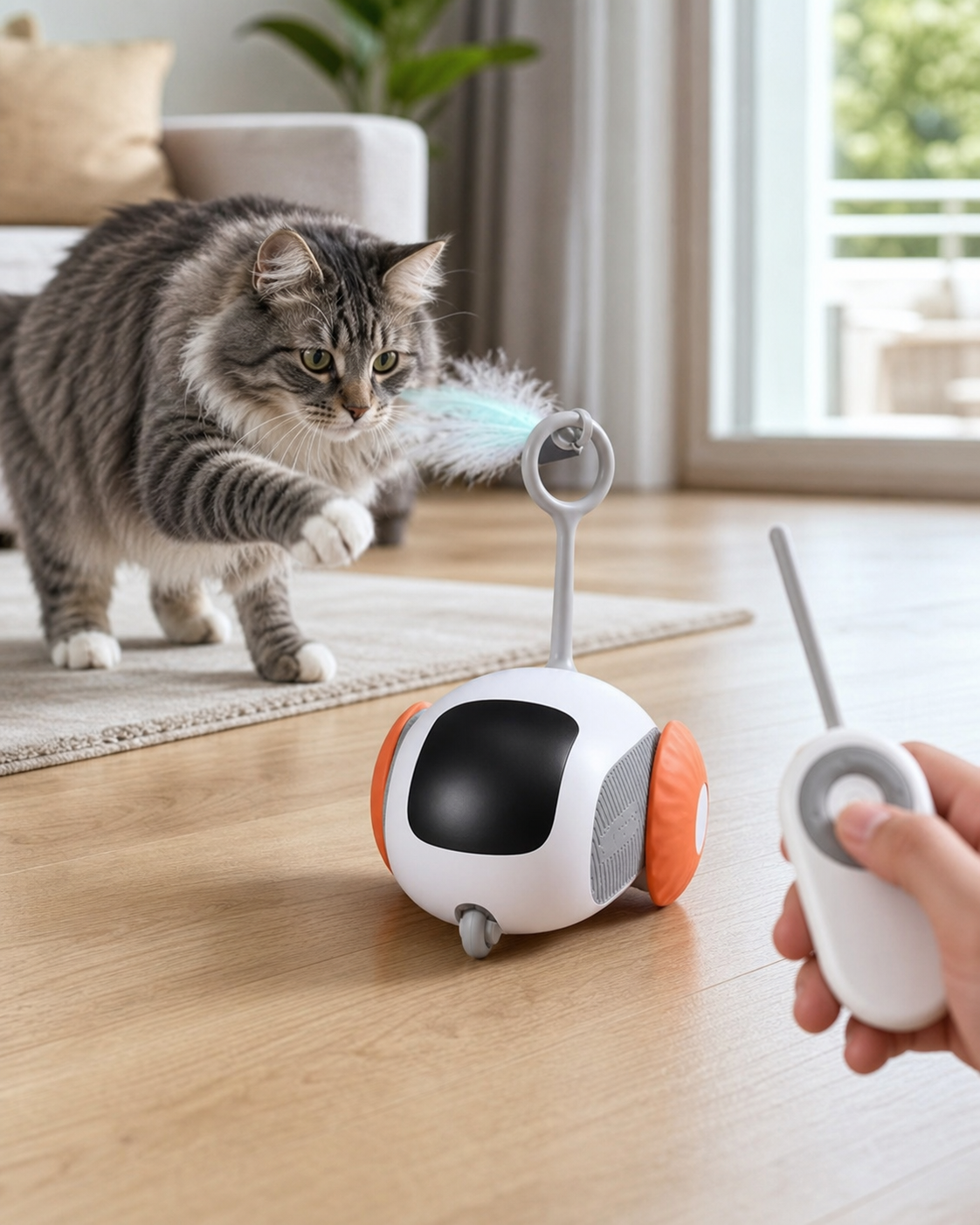 Remote Control Cat Toys in use