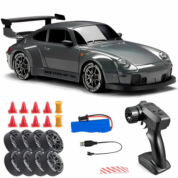 Retro Drift Master – 4WD RC Car with LED Lights product image