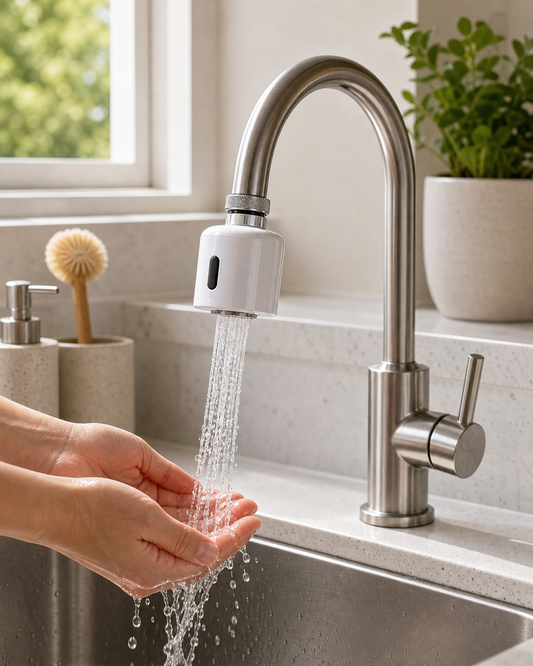 Smart Faucet Infrared Motion Sensor in use