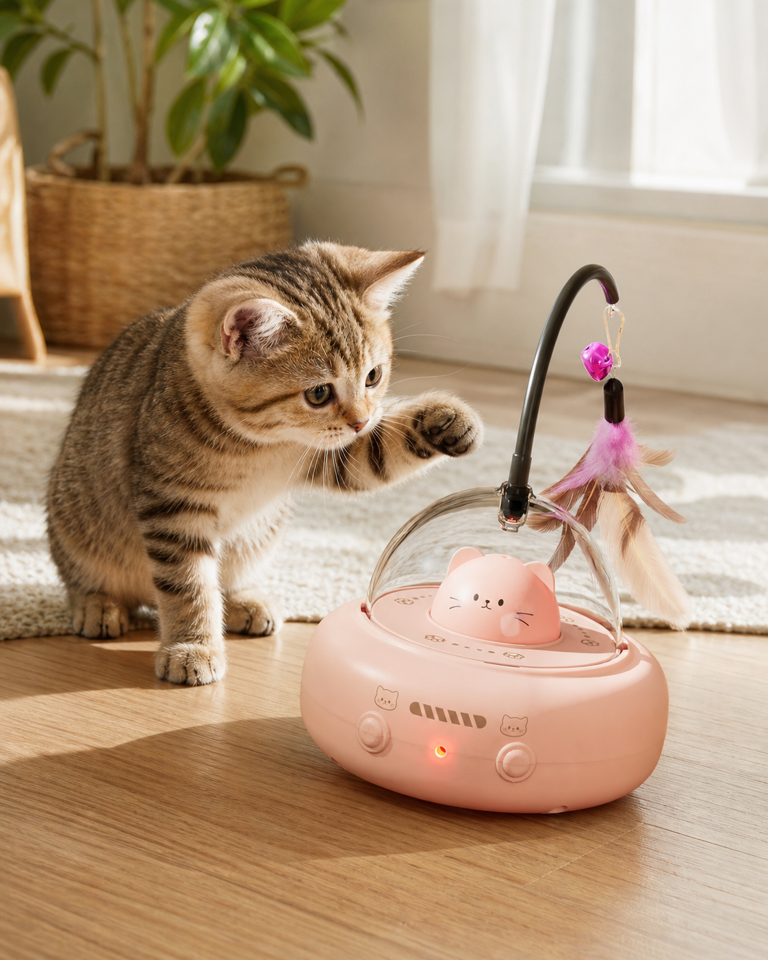 Smart Interactive Cat Toys in use