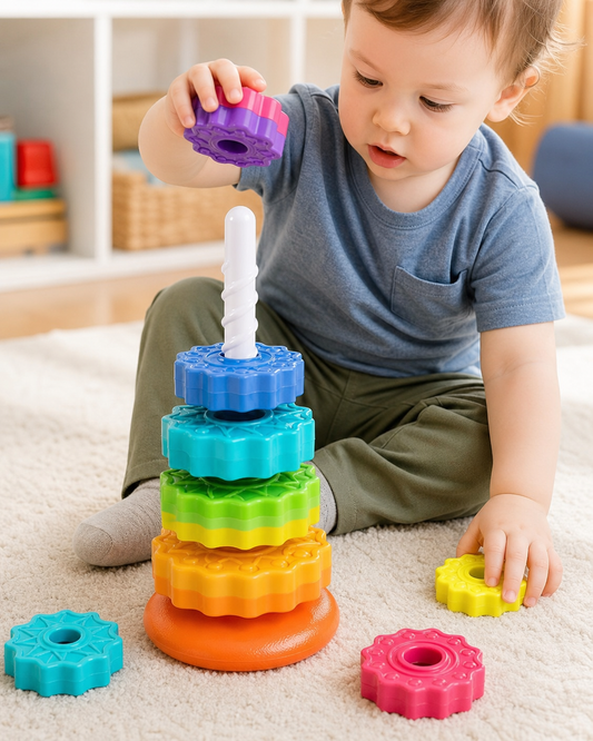 Stacking Toys in use