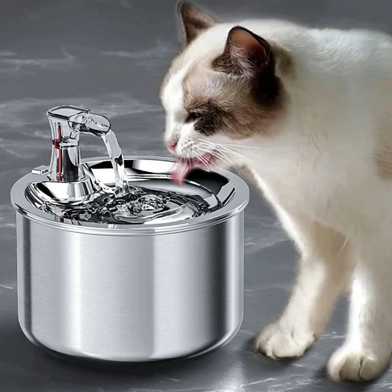 Stainless Steel Cat Water Fountain with Filter and Sensor product image