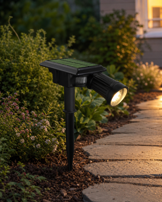 Super Bright Outdoors Motion Sensor Solar LED Lights in use