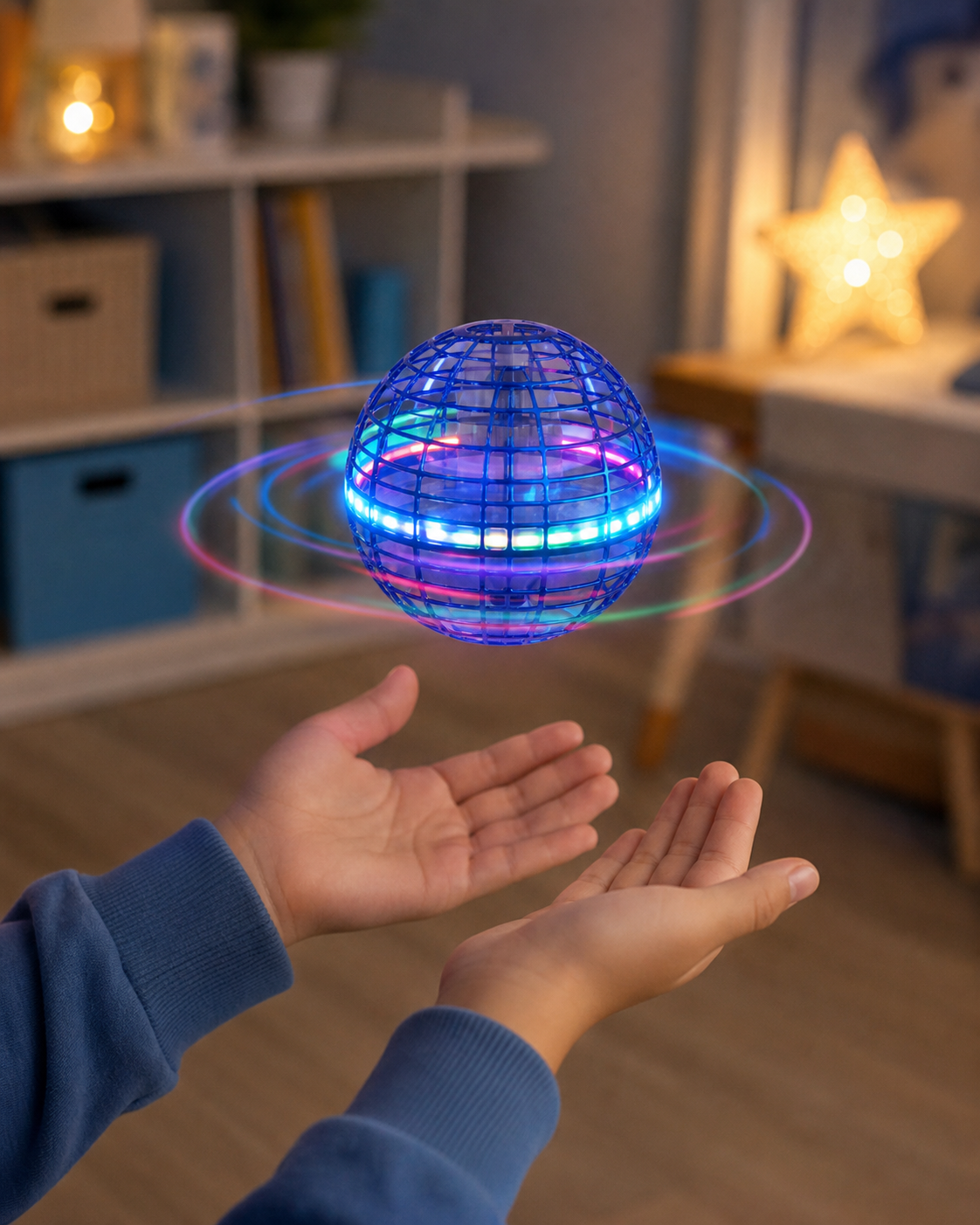 Top Cosmic Globe - Top-Rated Flying Orb Fidget Spinner Toy in use