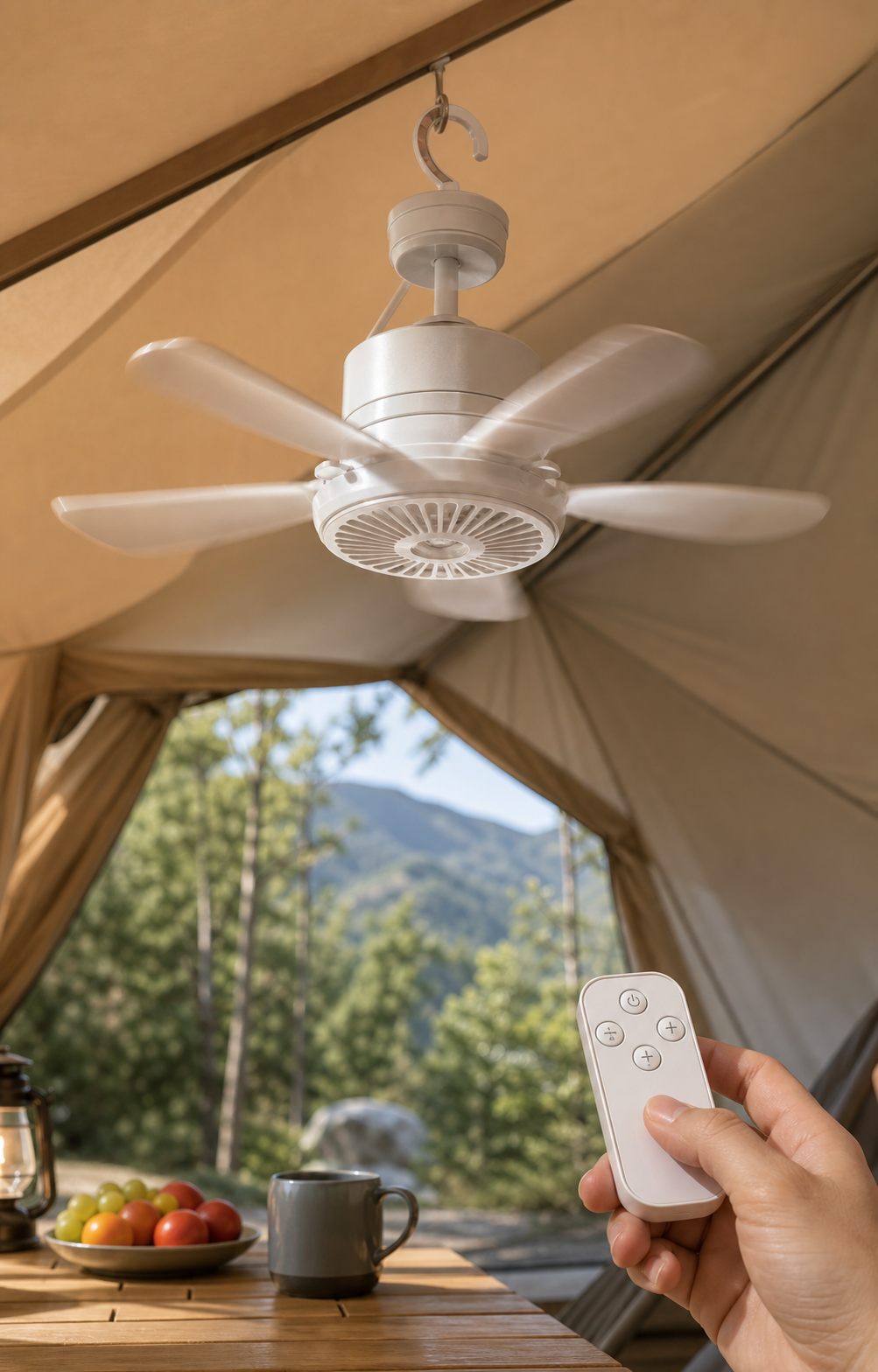 Wireless Celling Fan in use
