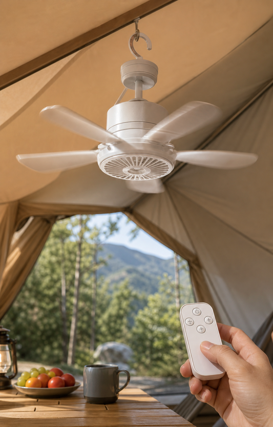 Wireless Celling Fan in use