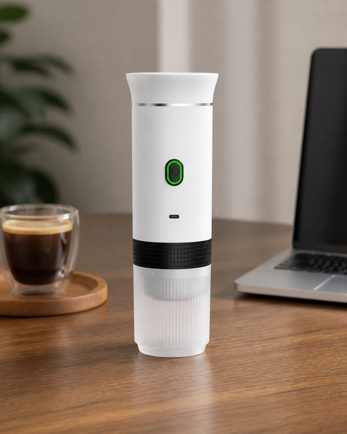 Wireless Espresso Coffee Machine Portable 3 in 1 Coffee Maker with Capsule and Powder in use