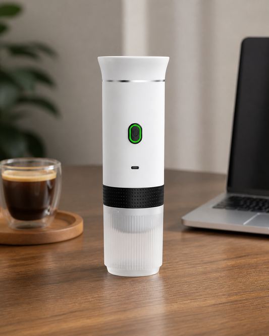 Wireless Espresso Coffee Machine Portable 3 in 1 Coffee Maker with Capsule and Powder in use
